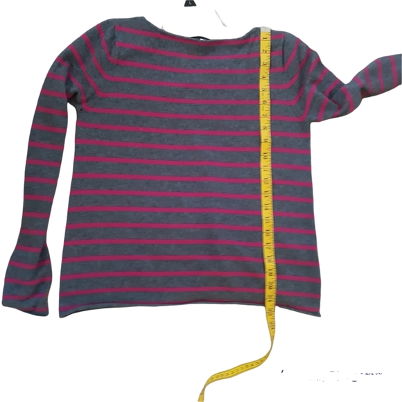 Autumn Cashmere Crew Neck Striped Pullover Sweater  size M - Picture 10 of 10